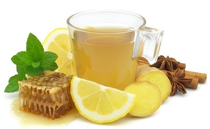 ginger drink with lemon to renew the skin
